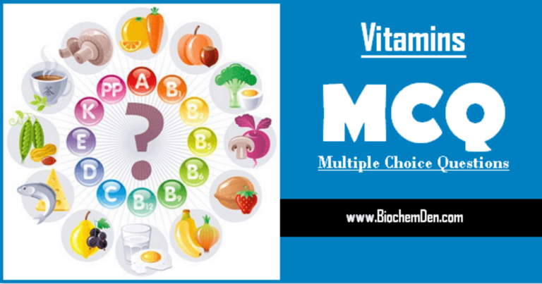 Write Free Test on Vitamins MCQ