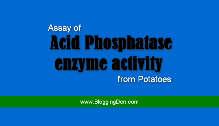 Assay of Acid Phosphatase enzyme activity from Potatoes