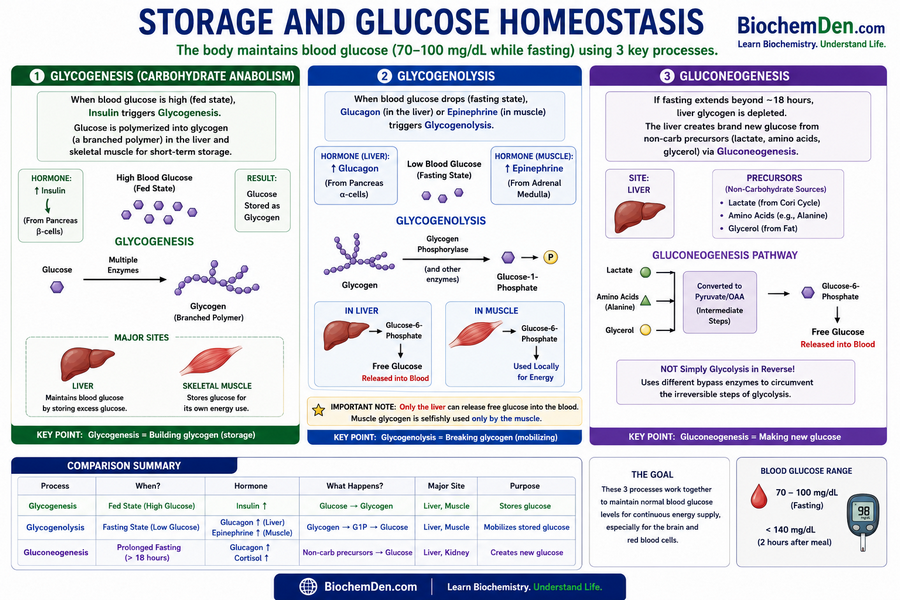 storage and glucose homeostasis