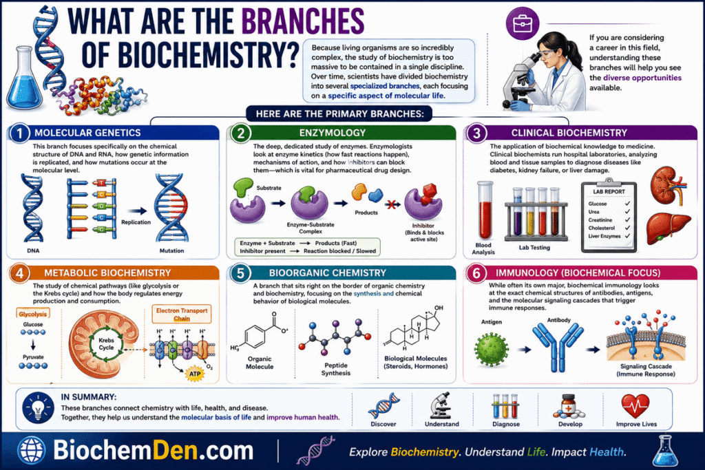 what are the branches of biochemistry